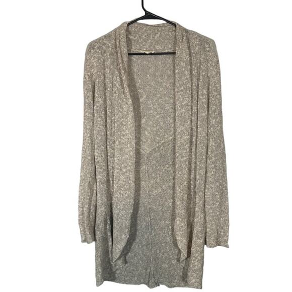 Eileen Fisher Gray Linen Blend Opened Front Sweater Knit Cardigan Women Sz S - Picture 1 of 9